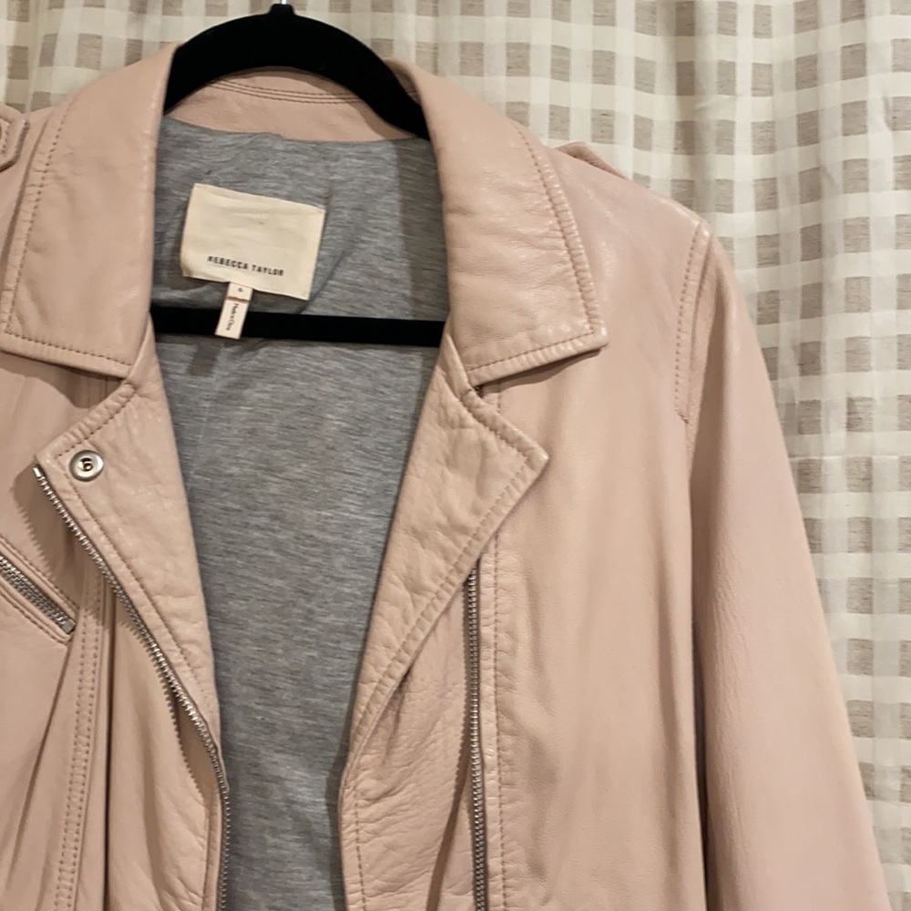 Rebecca Minkoff light PINK Leather Jacket - Picture 2 of 6